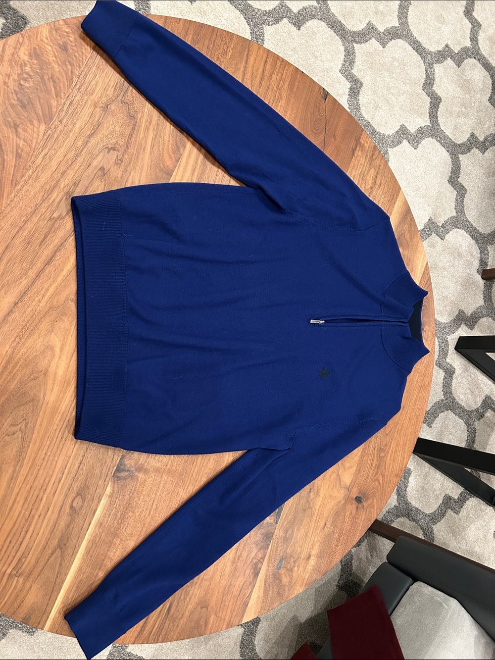 Men's Blue Quarter-Zip Sweater